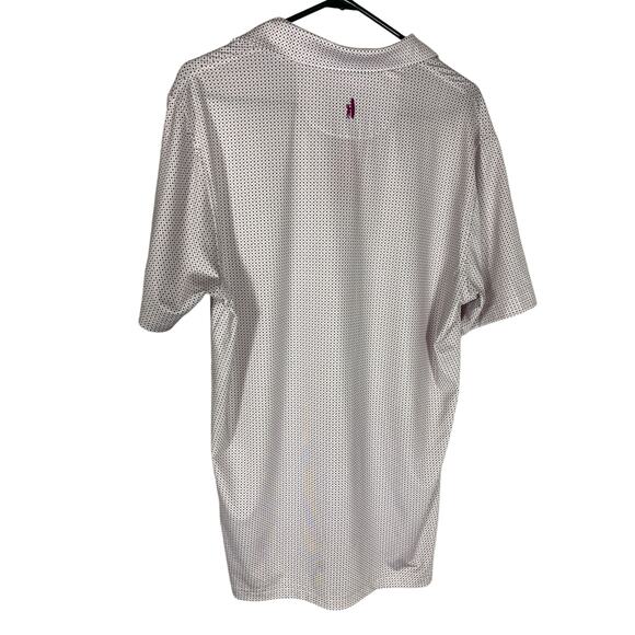 Men's Johnny O Polka Dot white golf polo Size Medium - Picture 7 of 8